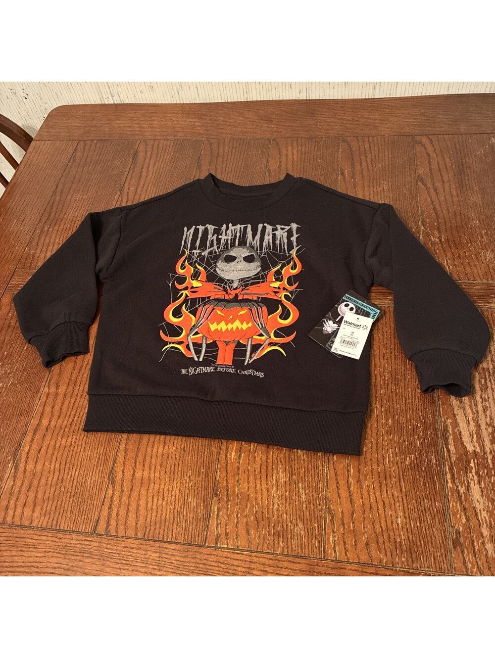 Disney Nightmare Before Christmas Sweatshirt Boys 8 (M) Jack Skellington NWT